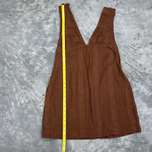 Free People Robin Mini Dress In Carmel Cafe Boho Sz Unknown Flaws - Picture 15 of 16